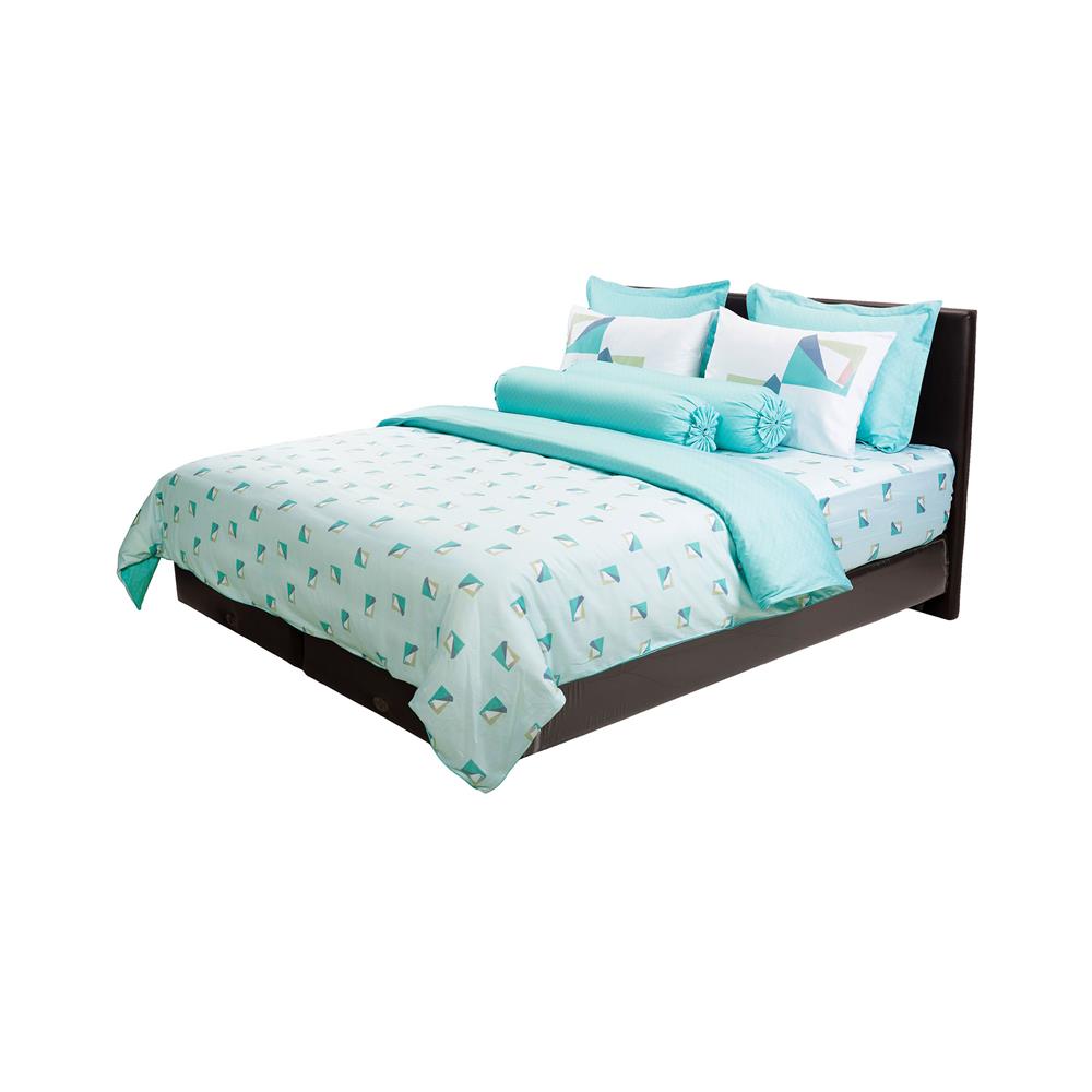 ชุดผ้าปูที่นอน 5 ฟุต 7 ชิ้น SANTAS COTTON USA GETTY สี GREEN