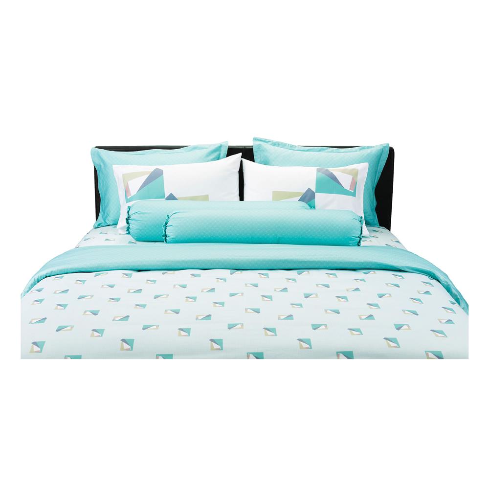 ชุดผ้าปูที่นอน 5 ฟุต 7 ชิ้น SANTAS COTTON USA GETTY สี GREEN