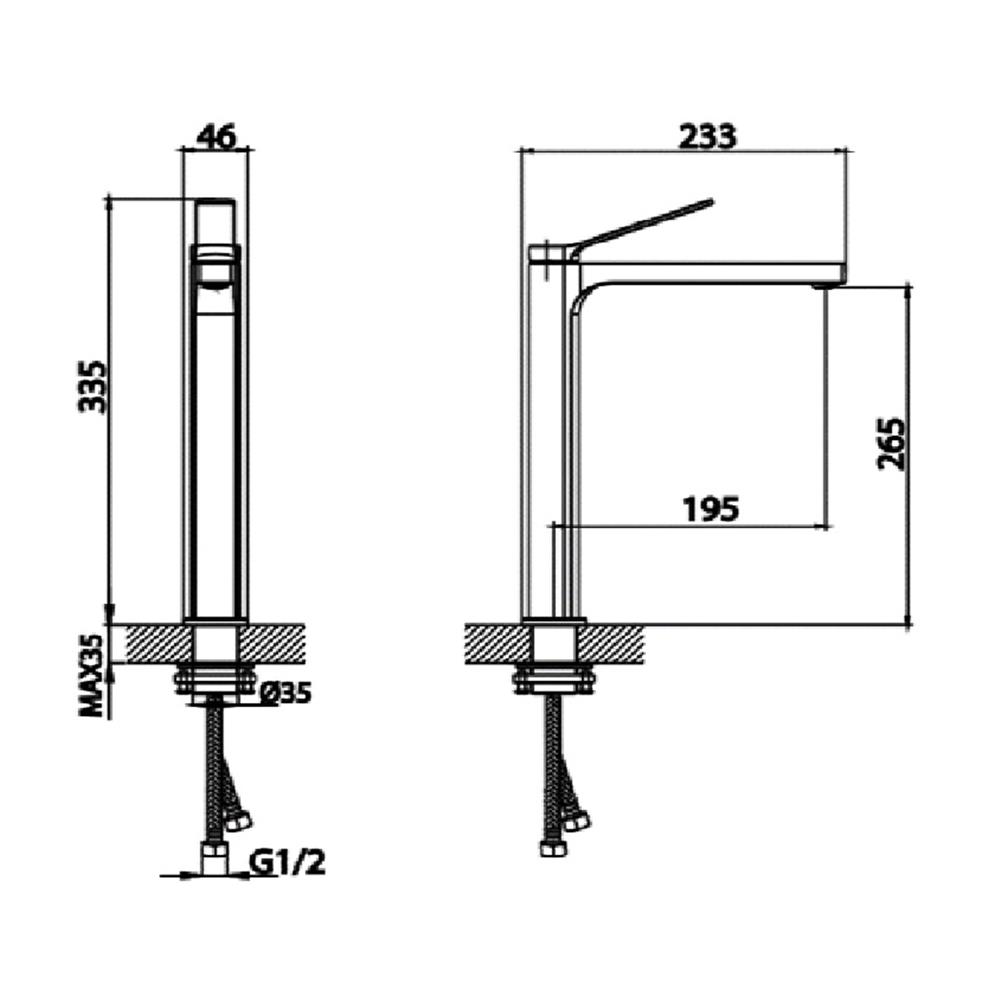 ก๊อกอ่างล้างหน้าผสม COTTO CT2382AY(GG)
