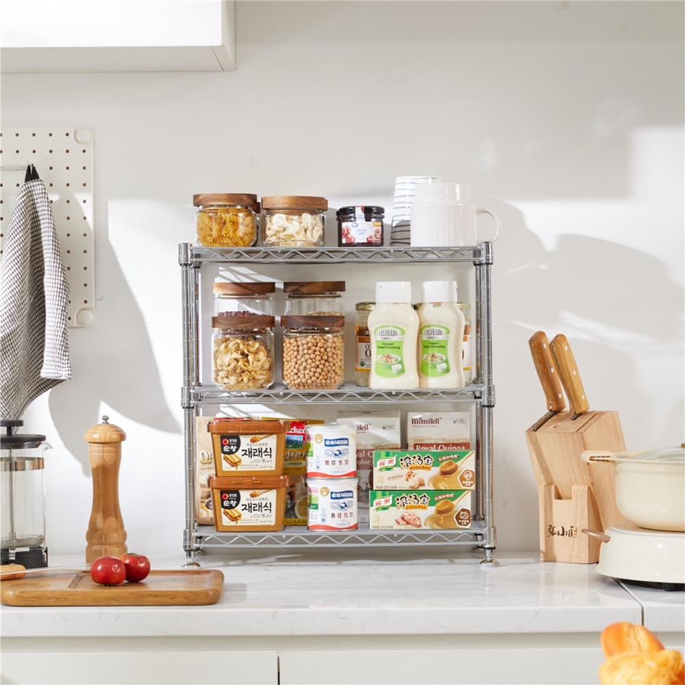 ชั้นวางของโล่ง 3 ชั้น MZG E204546OCH301 สีโครเมียม