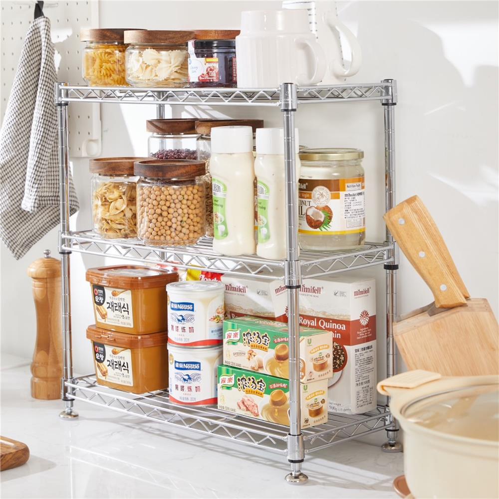 ชั้นวางของโล่ง 3 ชั้น MZG E204546OCH301 สีโครเมียม