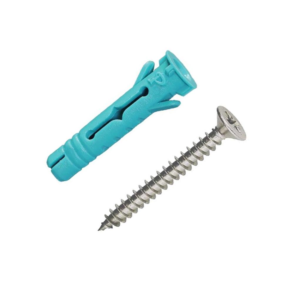 พุกอิฐมวลเบาพร้อมสกรู DEXZON เบอร์ 7 แพ็ก 25 ชิ้น สีเขียว