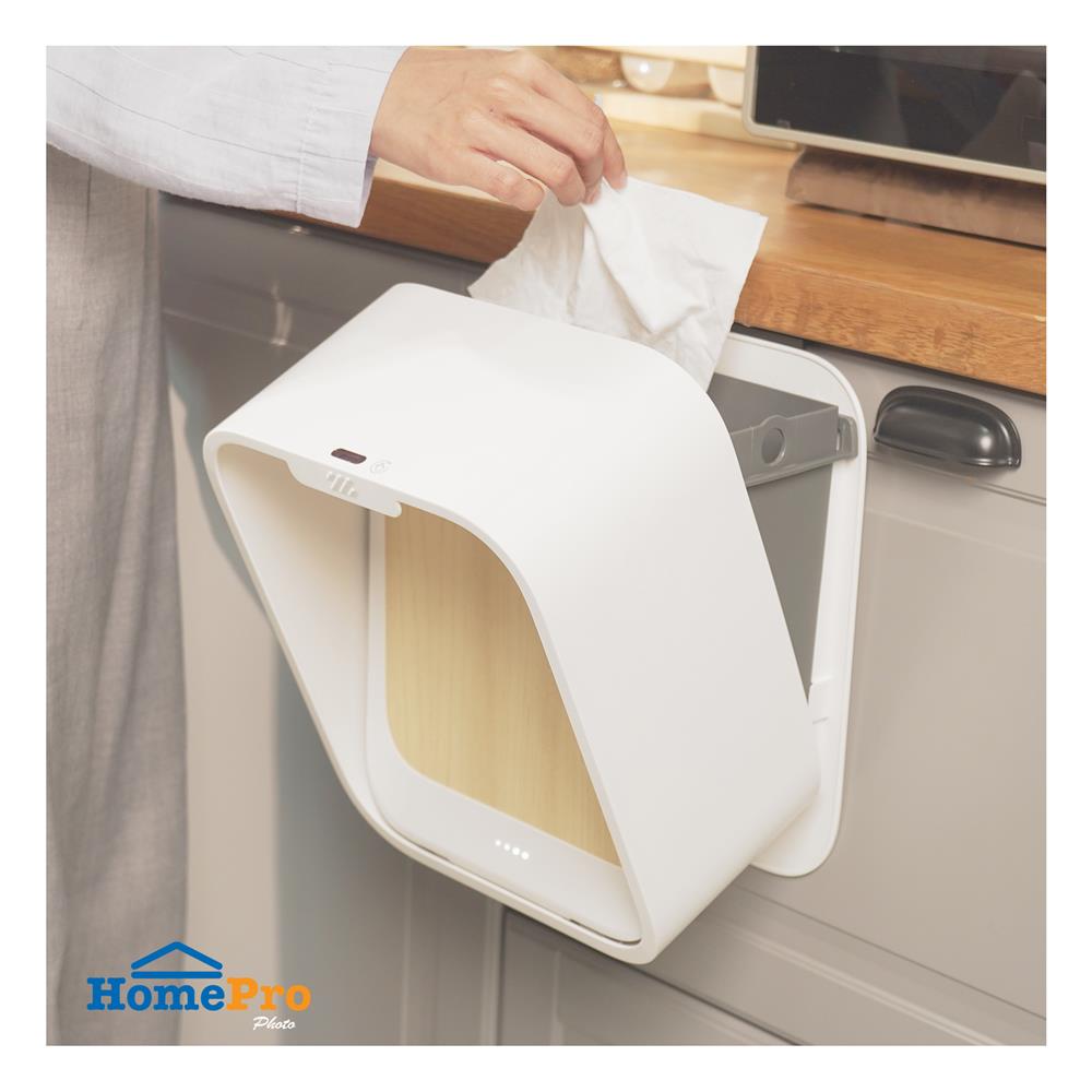 ถังขยะอัจฉริยะแบบแขวน ACCO 7 ลิตร สีขาวไม้