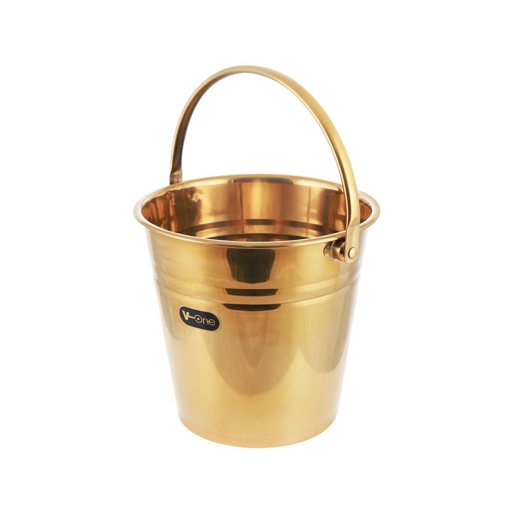 ถังน้ำแข็งสเตนเลส 18 ซม. V-ONE EXTRA สีทอง
