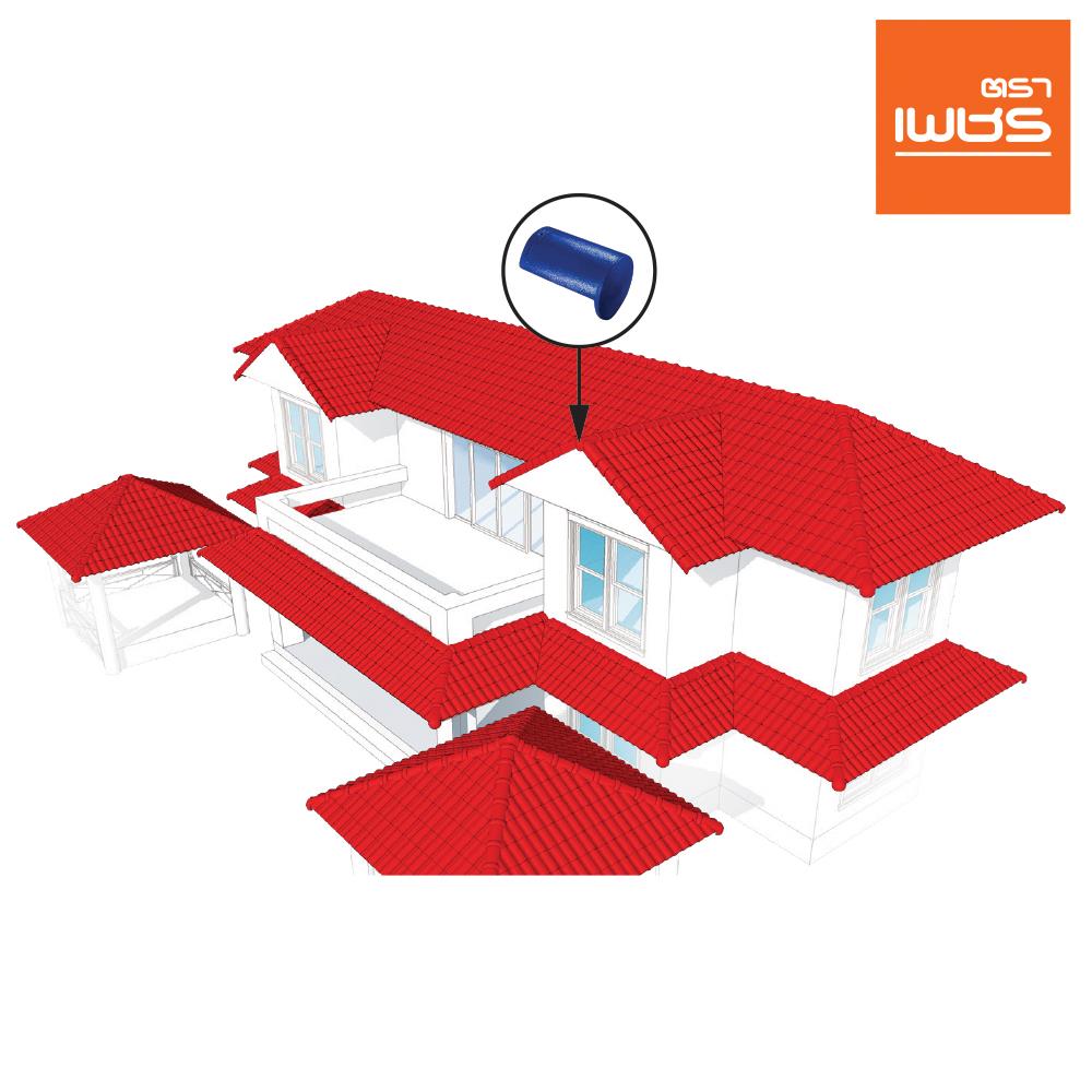 ครอบปิดจั่ว ตราเพชร CT เพชร 21.1x32.5 ซม. สีน้ำเงินรอยัล