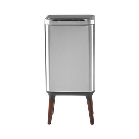 ถังขยะอัจฉริยะพร้อมขาไม้ ACCO 13 ลิตร สีเงิน_1