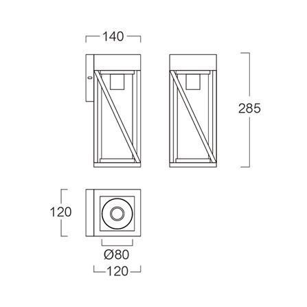 ไฟกิ่งภายนอก L&E 36-01971 สีดำ_3