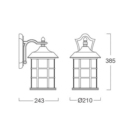 ไฟกิ่งภายนอก L&E 36-01974 สีดำ_4