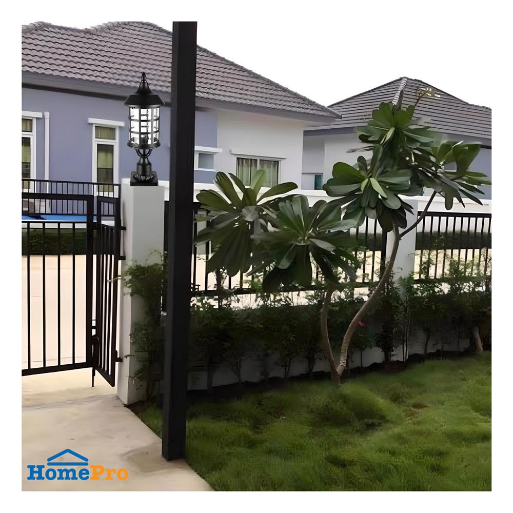 ไฟหัวเสา L&E 36-01975 สีดำ