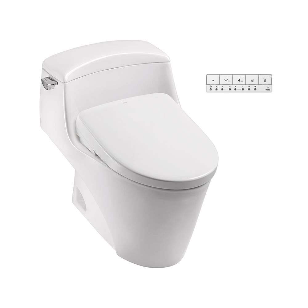 สุขภัณฑ์ 1 ชิ้น พร้อมฝารองนั่งอัตโนมัติ TOTO CW923SW6 4.8 ลิตร สีขาว
