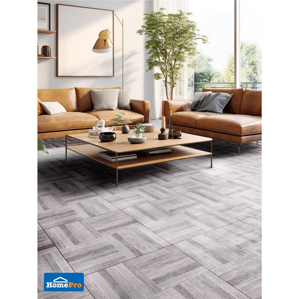 กระเบื้องพื้น 18x18 นิ้ว TARA คัมเดน เทา PM 1 ตร.ม.