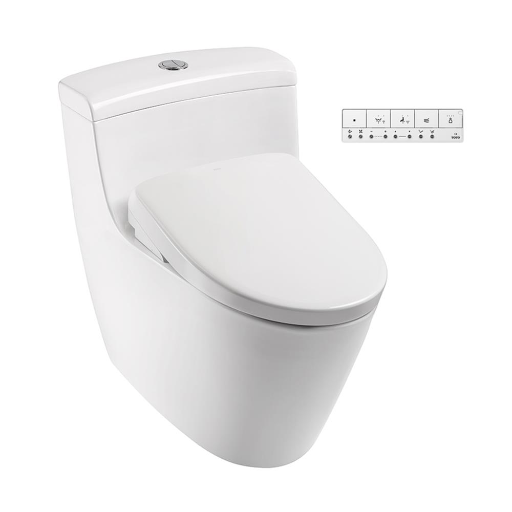 สุขภัณฑ์ 1 ชิ้น พร้อมฝารองนั่งอัตโนมัติ TOTO CW636SW6 4.5/3 ลิตร สีขาว
