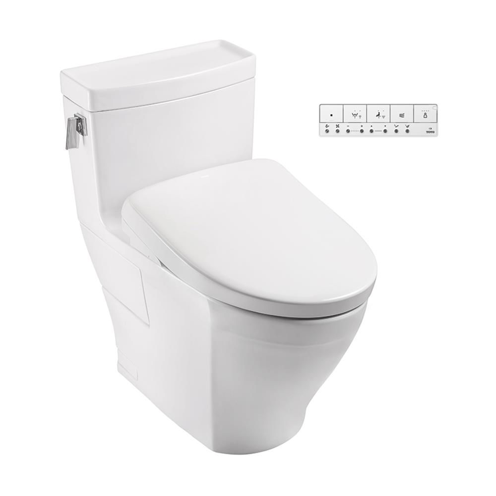 สุขภัณฑ์ 1 ชิ้น พร้อมฝารองนั่งอัตโนมัติ TOTO CW624SW6 4.8 ลิตร สีขาว