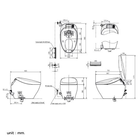 สุขภัณฑ์อัตโนมัติ TOTO CS902VJ สีขาว_8