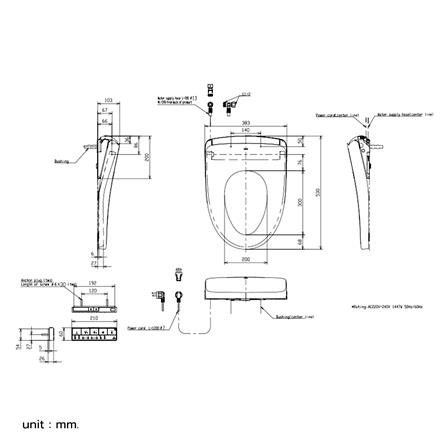 ฝารองนั่งอัตโนมัติ TOTO WASHLET S7 (TCF47360GTH)_14