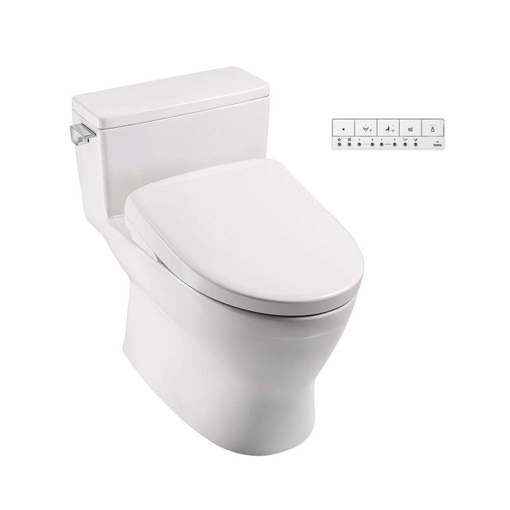 สุขภัณฑ์ 1 ชิ้น พร้อมฝารองนั่งอัตโนมัติ TOTO CW188SW6 3.8 ลิตร สีขาว