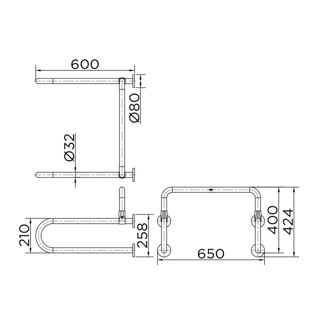 ราวมือจับกันลื่น KARAT FAUCET KB-11-836-ST(D)