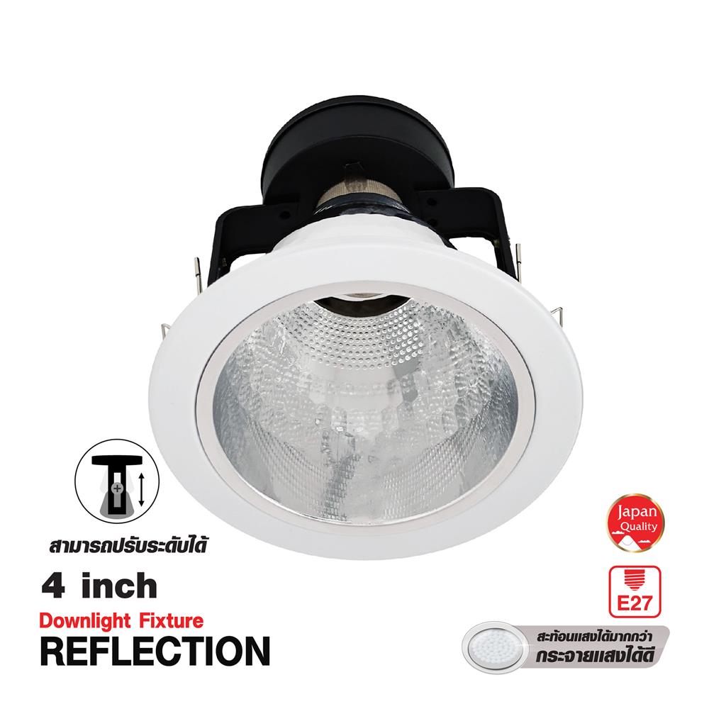 ดาวน์ไลท์ SHINING SF-DRR1E274I-1 4 นิ้ว สีขาว กลม
