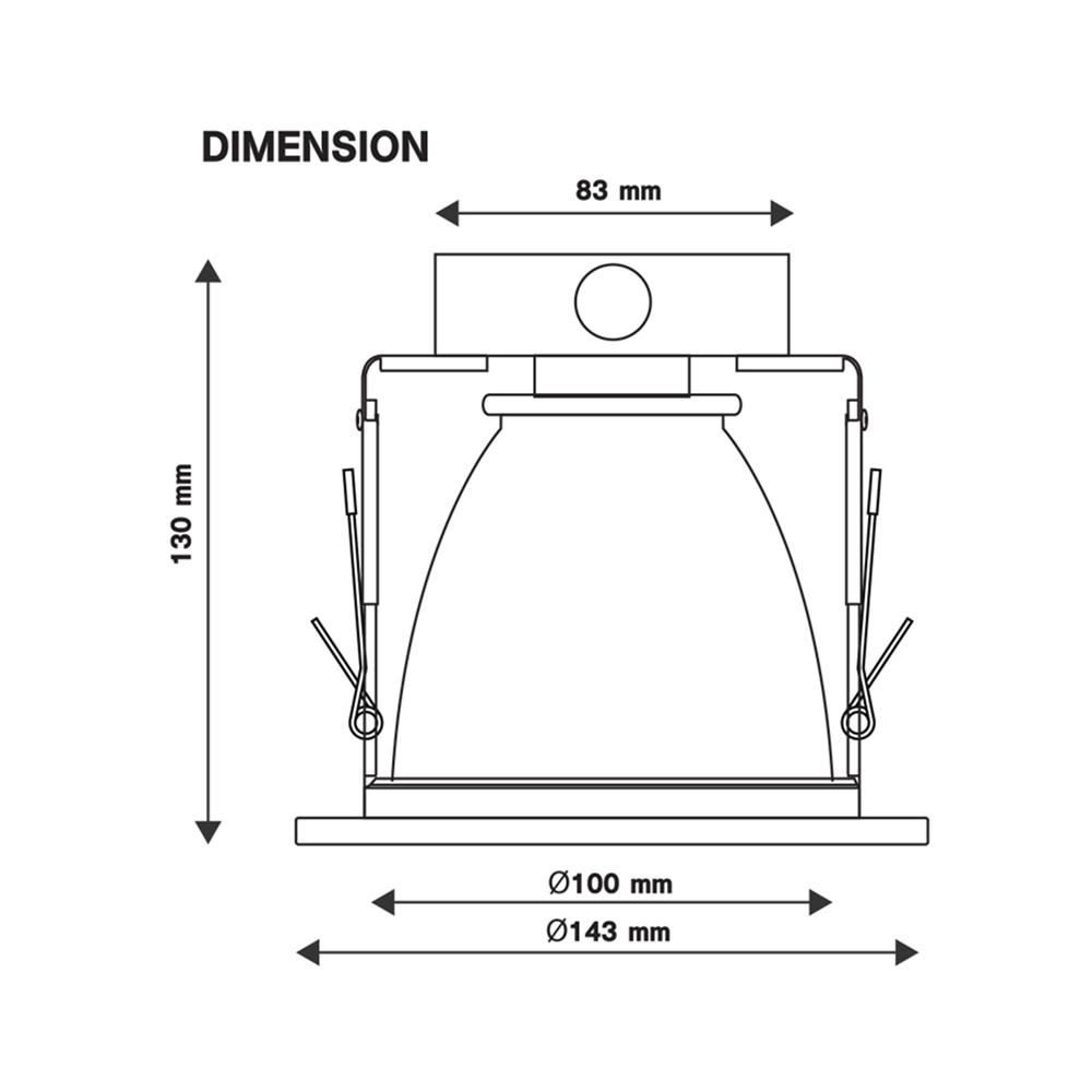 ดาวน์ไลท์ SHINING SF-DRR1E274I-1 4 นิ้ว สีขาว กลม