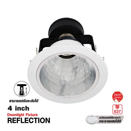 ดาวน์ไลท์ SHINING SF-DRR1E274I-1 4 นิ้ว สีขาว กลม_0