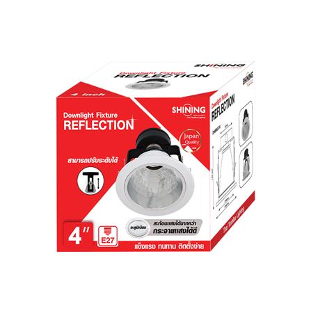 ดาวน์ไลท์ SHINING SF-DRR1E274I-1 4 นิ้ว สีขาว กลม_2