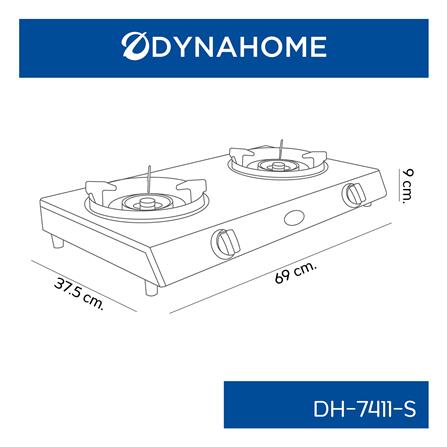 เตาแก๊สตั้งโต๊ะ 2 หัวแก๊ส DYNA HOME DH-7411-S_3