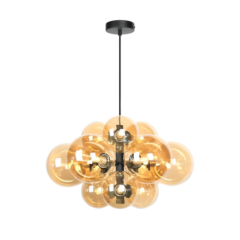 ไฟช่อ L&E 01-03107 สีชา/ดำ 12 หัว