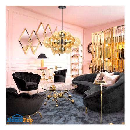 ไฟช่อ L&E 01-03107 สีชา/ดำ 12 หัว_2