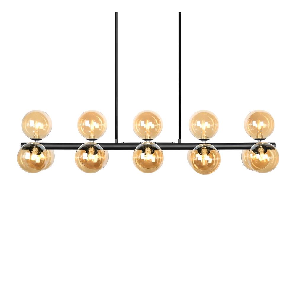 ไฟช่อ L&E 01-03108 สีชา/ดำ 15 หัว