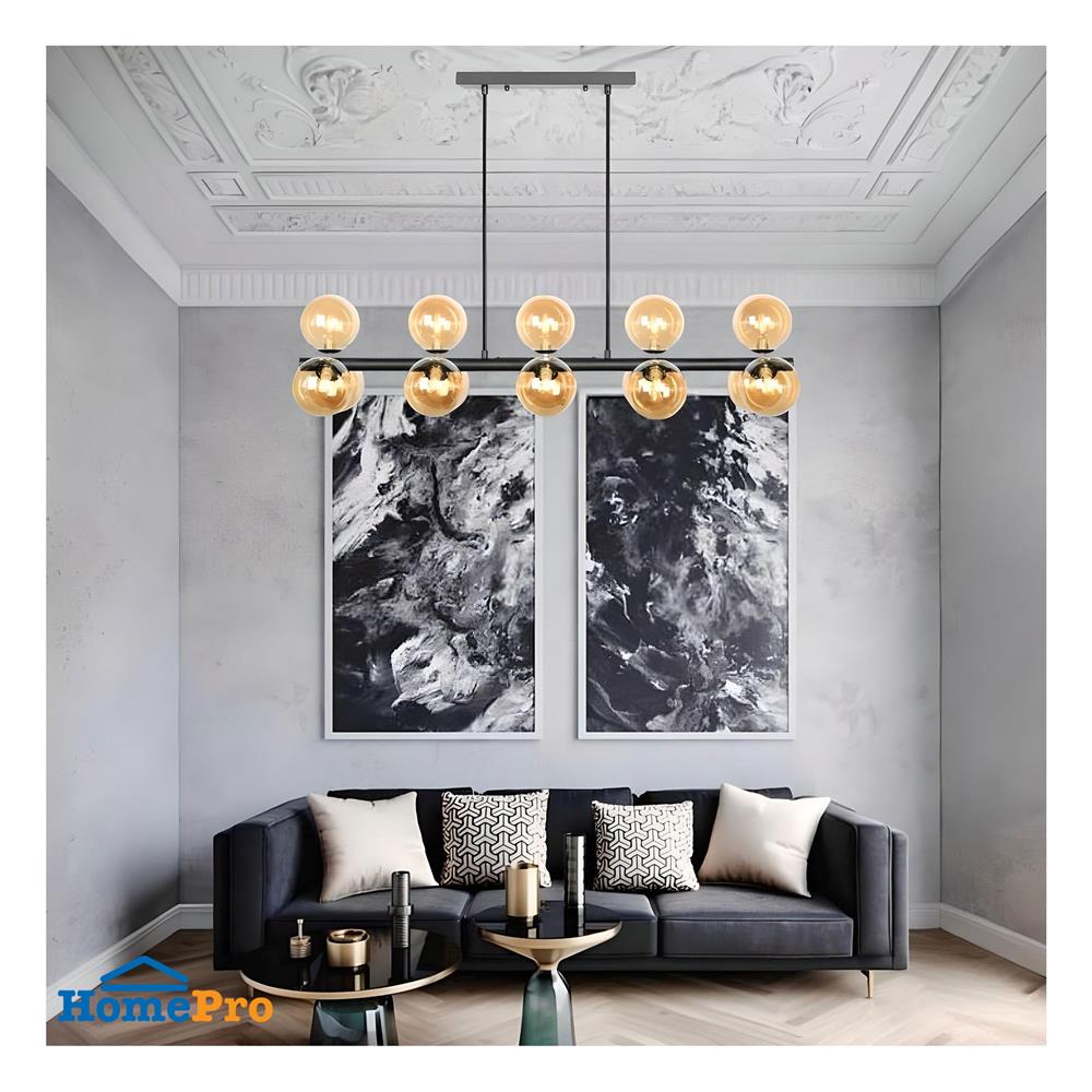 ไฟช่อ L&E 01-03108 สีชา/ดำ 15 หัว