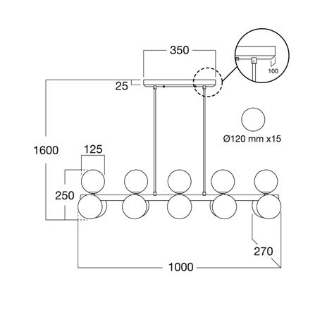 ไฟช่อ L&E 01-03108 สีชา/ดำ 15 หัว_4