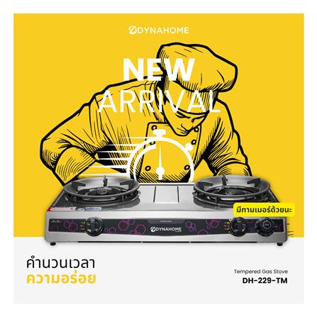 เตาแก๊สตั้งโต๊ะ 2 หัวแก๊ส DYNA HOME DH-229-TM_2