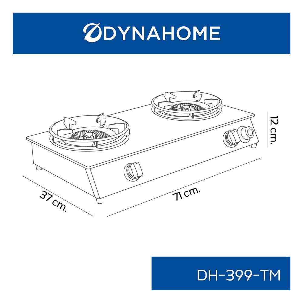 เตาแก๊สตั้งโต๊ะ 2 หัวแก๊ส DYNA HOME DH-339-TM