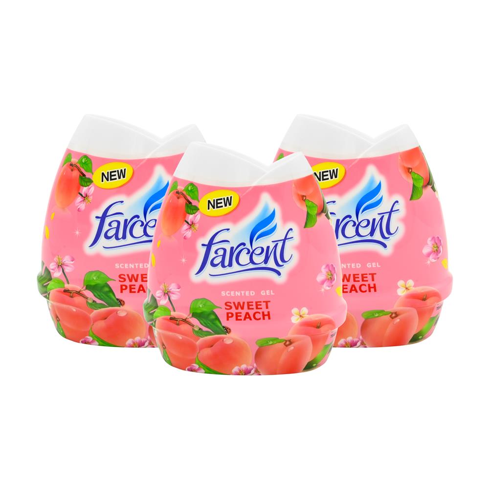 เจลปรับอากาศ FARCENT SCENTED PEACH 200 กรัม แพ็ก 3 ชิ้น