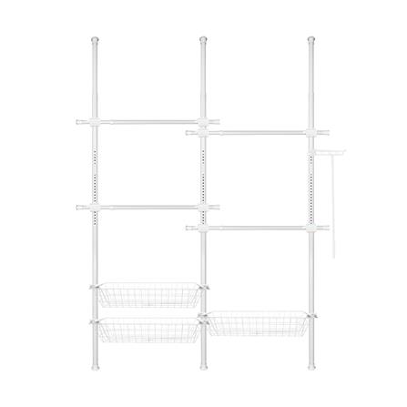 ราวแขวนผ้า 4 ราวแขวน 3 ตะกร้า TUGU R64PW สีขาว_0