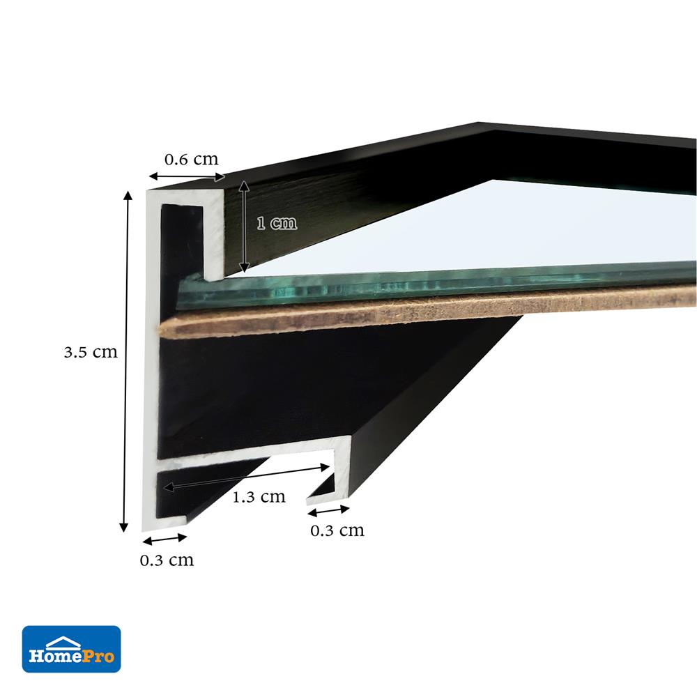 กระจกเงาตกแต่งสั่งตัดพิเศษ MOYA ALML3421-BK