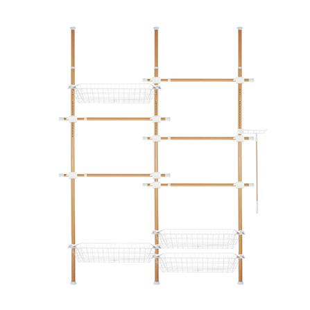 ราวแขวนผ้า 5 ราวแขวน 4 ตะกร้า TUGU R59M ลายไม้_0