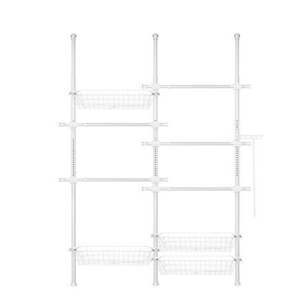 ราวแขวนผ้า 5 ราวแขวน 4 ตะกร้า TUGU R59PW สีขาว_0