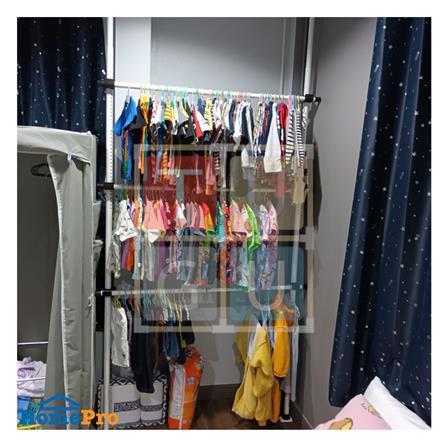 ราวแขวนผ้า 3 ราวแขวน TUGU R58W สีขาว_2