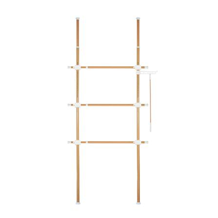 ราวแขวนผ้า 3 ราวแขวน TUGU R58M 110x50x300 ซม. ลายไม้_0