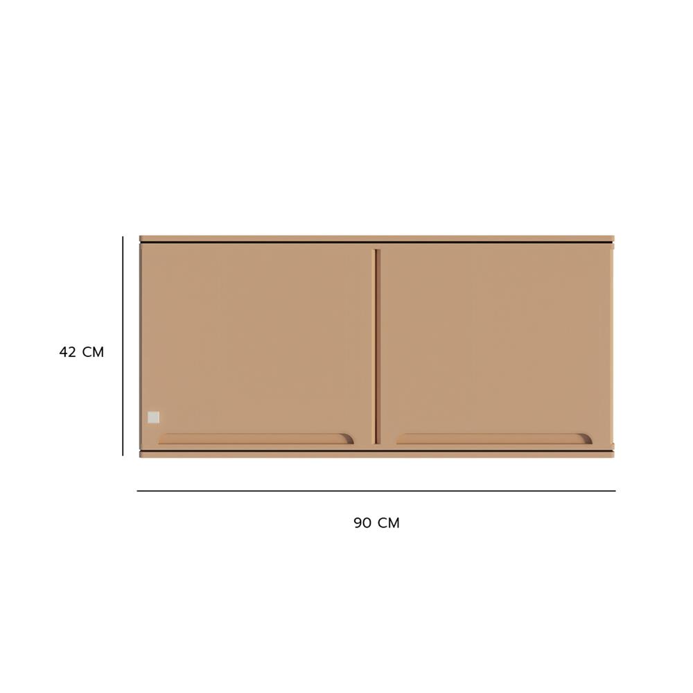 ตู้แขวนเสริม KING PLAT CURVE 90x42 ซม. สี SAND