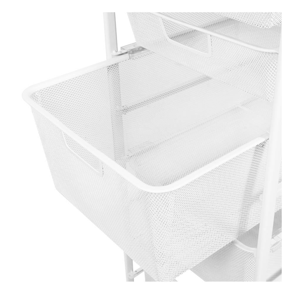 ชั้นลิ้นชัก 5 ชั้น พร้อม TOP ไม้ STACKO FLEXI 35.6x51.4x90 ซม. สีขาว