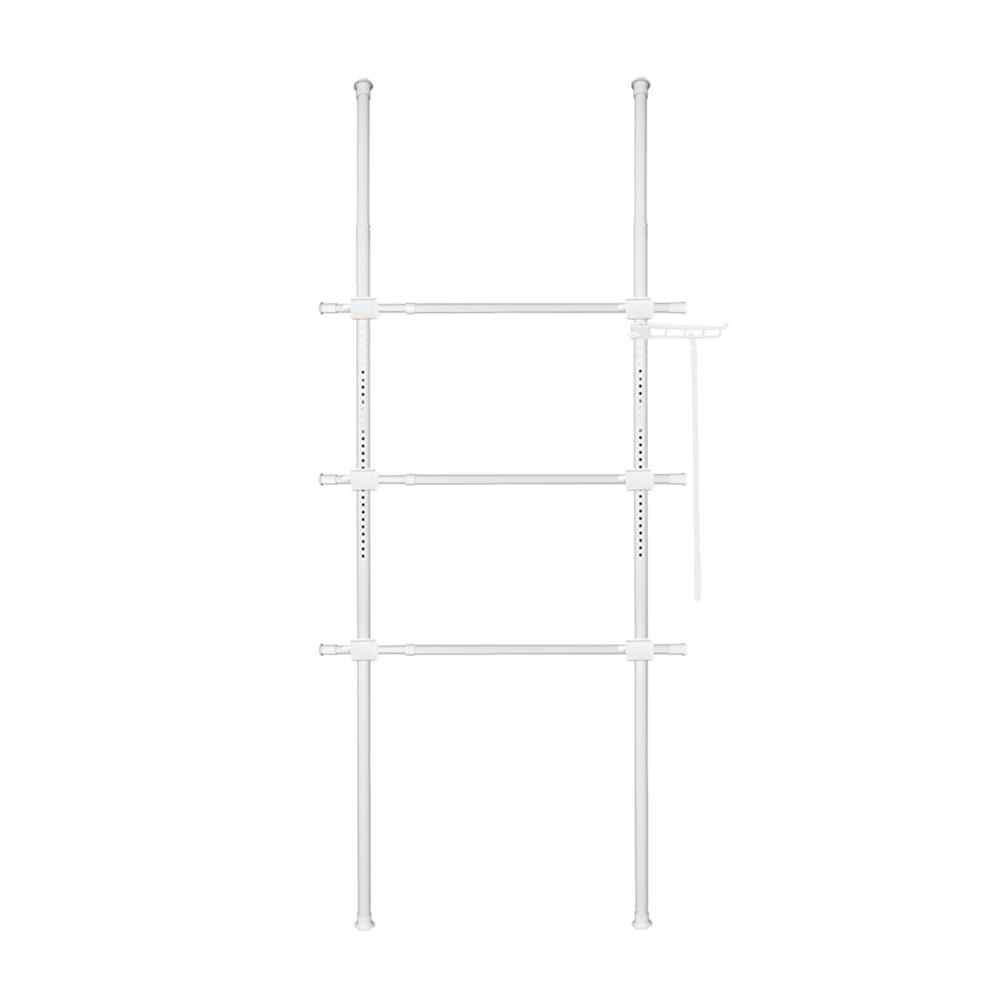 ราวแขวนผ้า 3 ราวแขวน TUGU R58PW สีขาว_1