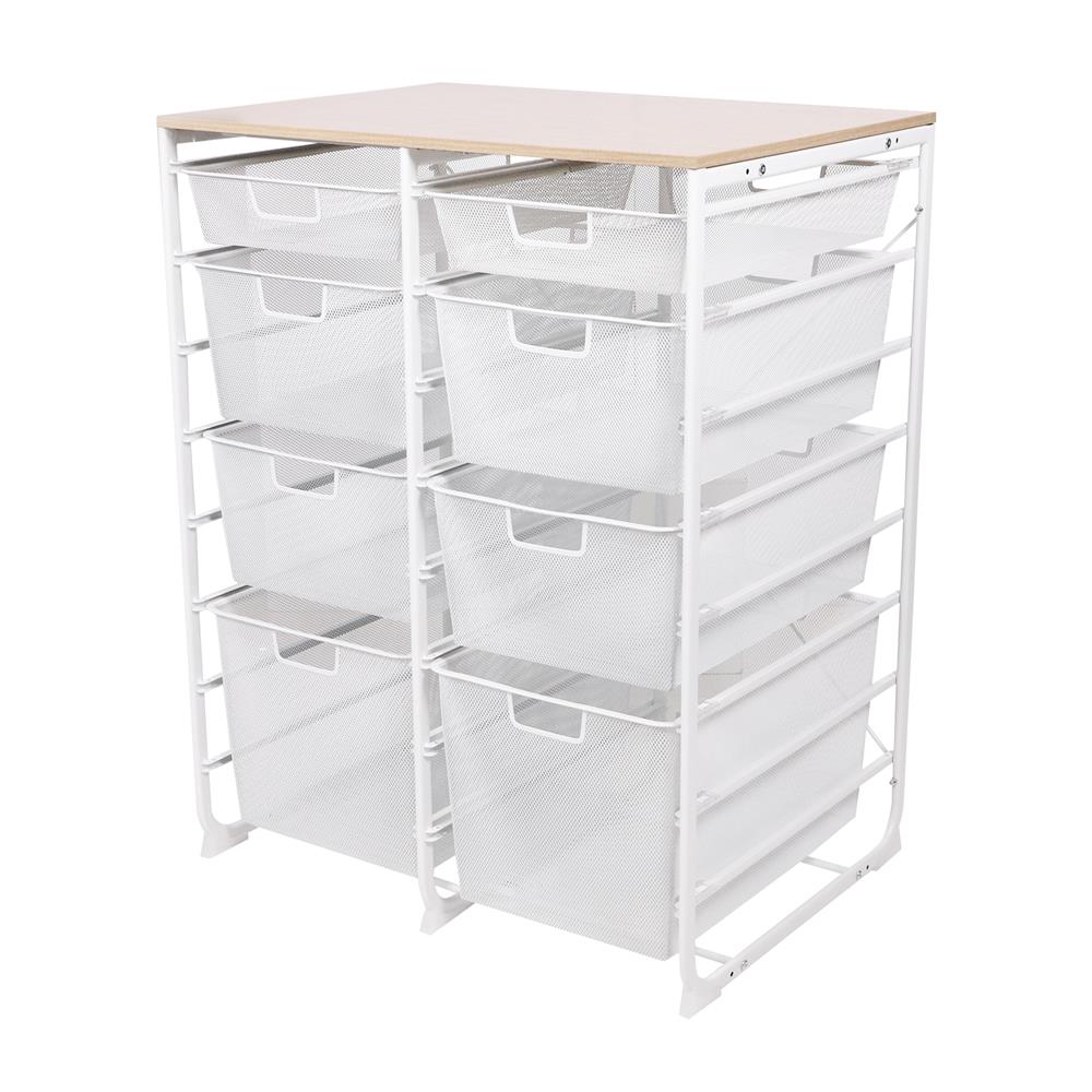 ชั้นลิ้นชัก 4 ชั้น พร้อม TOP ไม้ STACKO FLEXI 70.2x51.4x90 ซม. สีขาว_1