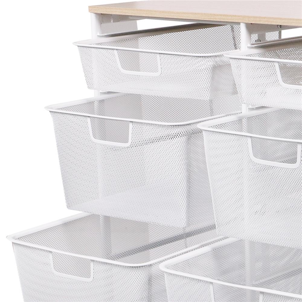 ชั้นลิ้นชัก 4 ชั้น พร้อม TOP ไม้ STACKO FLEXI 70.2x51.4x90 ซม. สีขาว