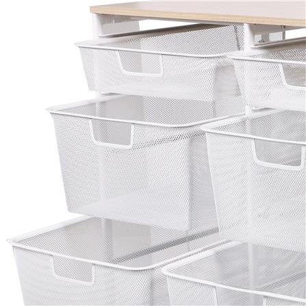 ชั้นลิ้นชัก 4 ชั้น พร้อม TOP ไม้ STACKO FLEXI 70.2x51.4x90 ซม. สีขาว_3