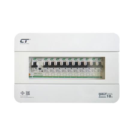 ชุดตู้คอนซูมเมอร์ยูนิต CTI-10 ช่อง เมนกันดูด 63 แอมป์ CT ELECTRIC_0