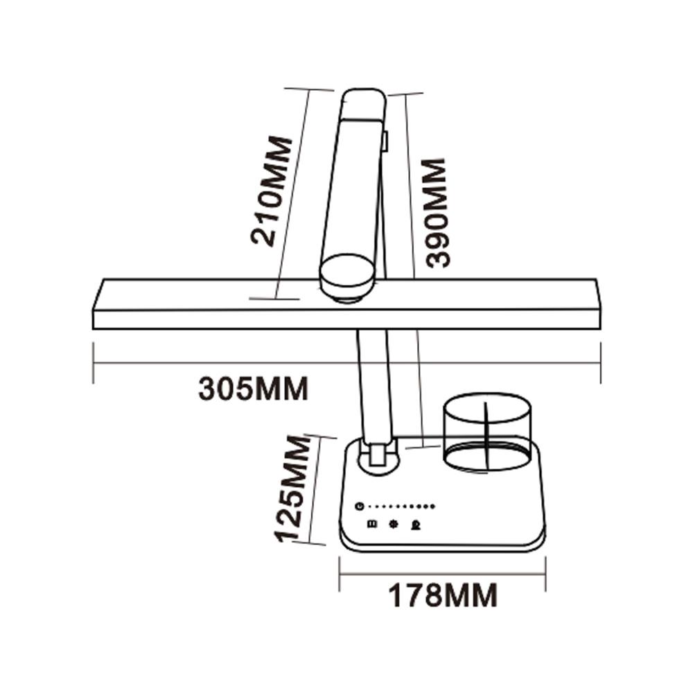 ไฟอ่านหนังสือ LED CARINI MT602BK 5 วัตต์ สีดำ