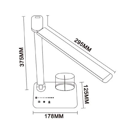 ไฟอ่านหนังสือ LED CARINI MT005BK 5 วัตต์ สีดำ_10