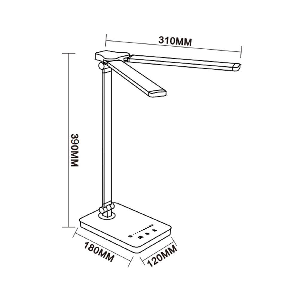 ไฟอ่านหนังสือ LED MT338BK 10 วัตต์ สีดำ
